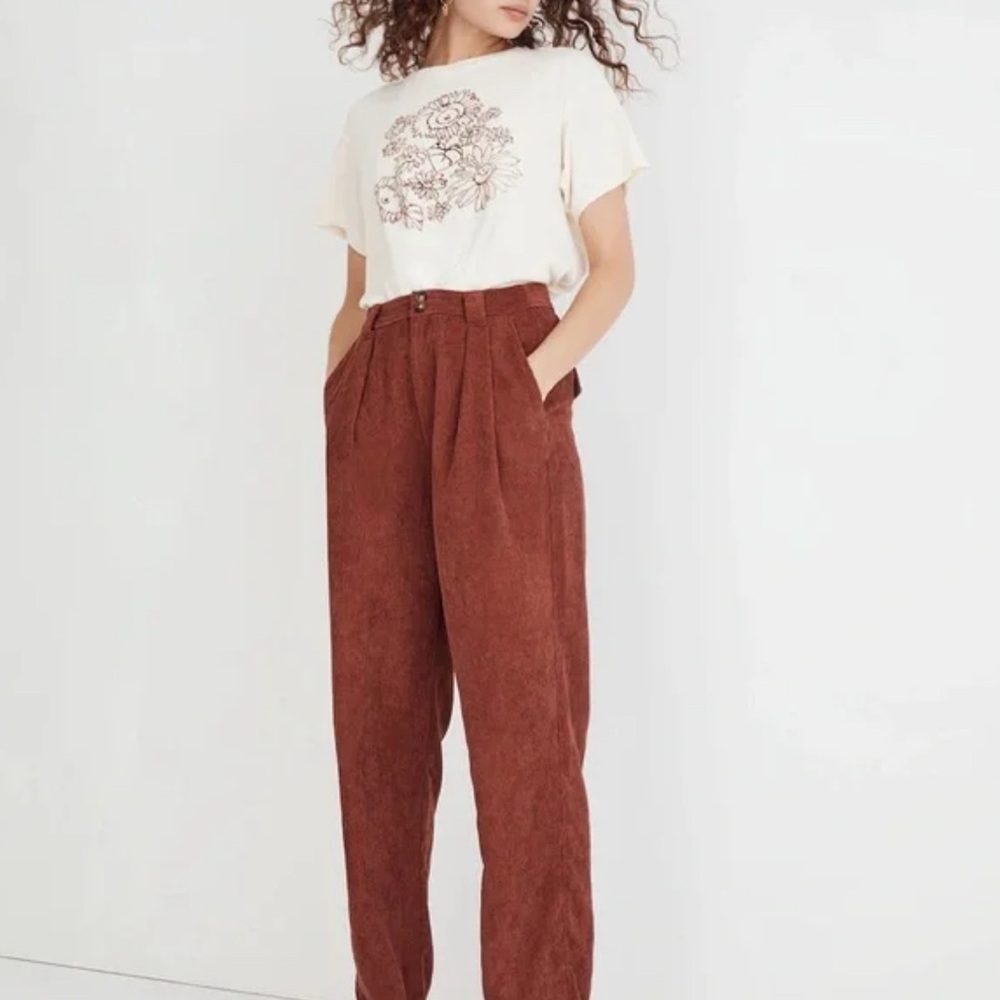 Madewell Corduroy High-Rise Tapered Pant